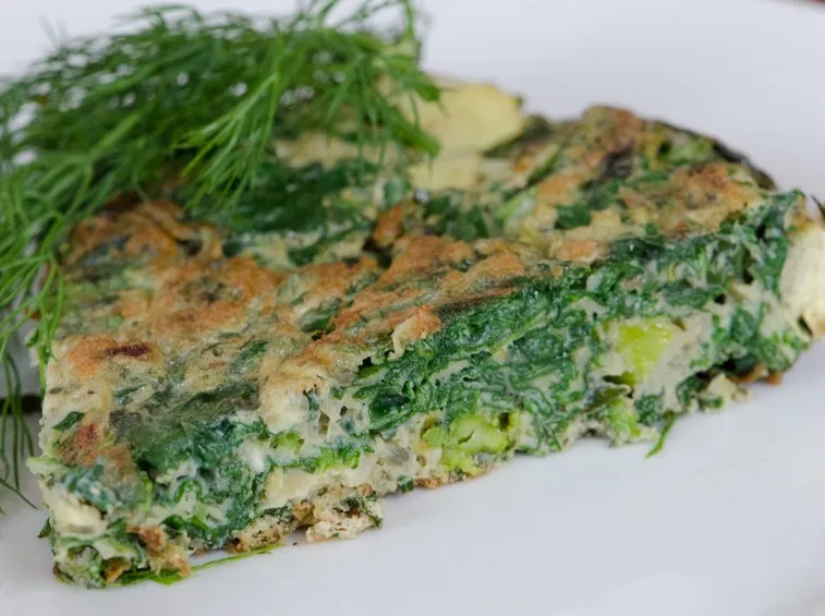 Frittata di vitalbini, pezzo forte della cucina vegana