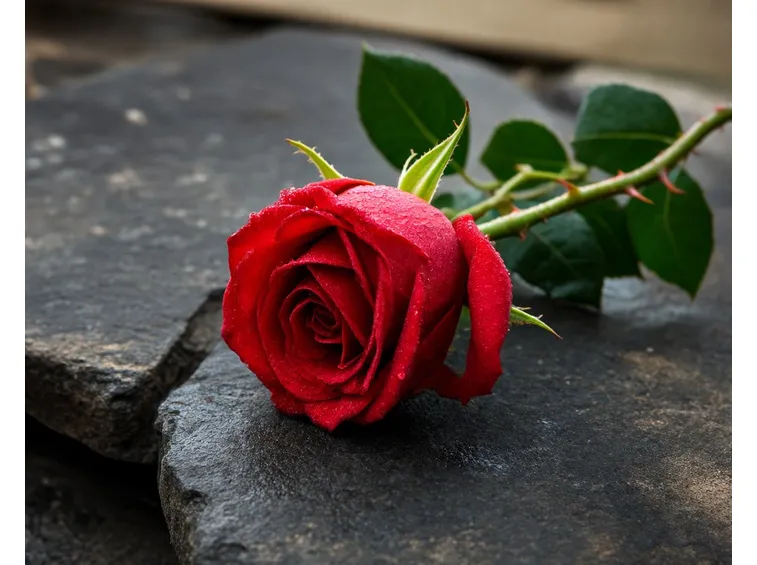 Una bellissima rosa rossa