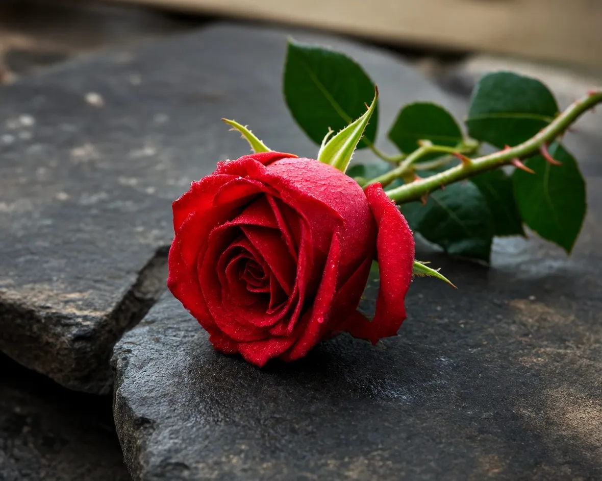 Una bellissima rosa rossa