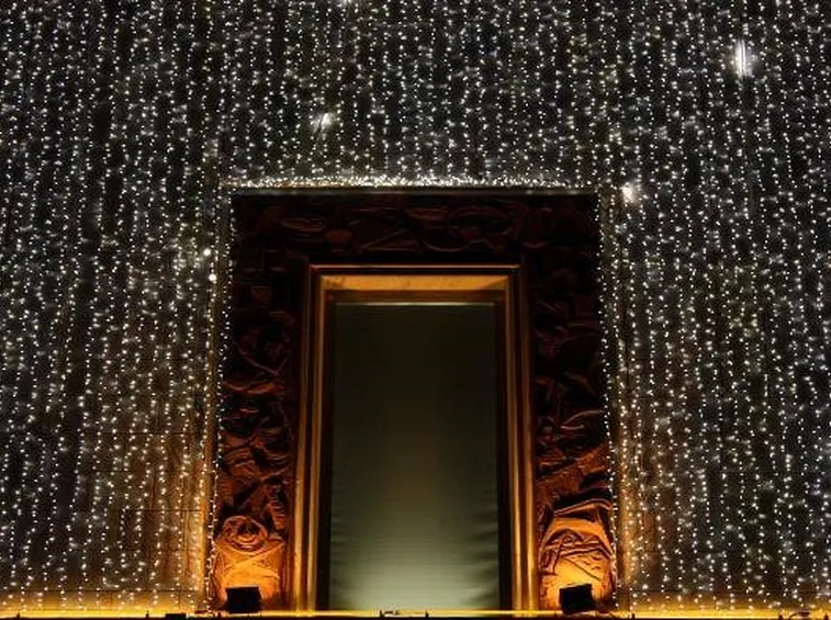 Luci di Natale a cascata