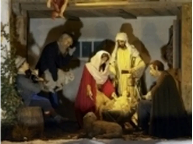 Capanna con sacra famiglia