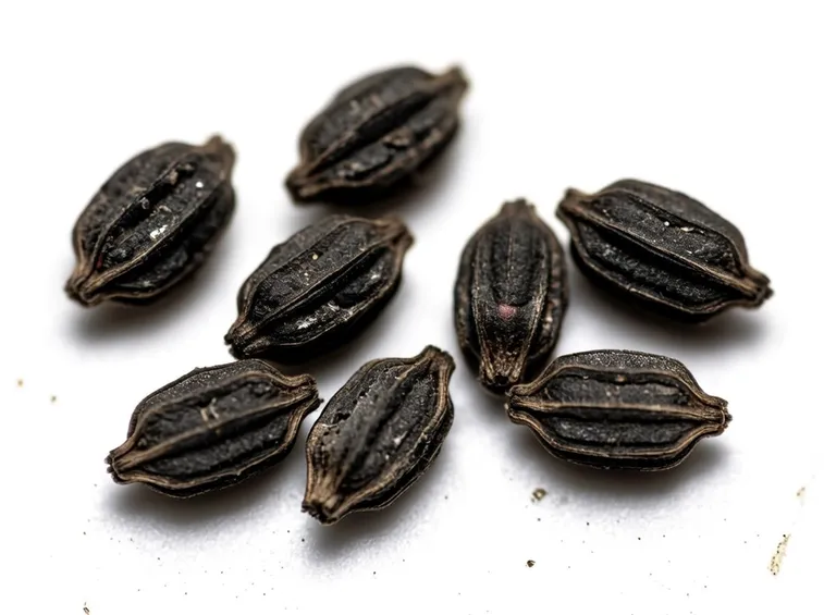 Semi di borragine in primo piano