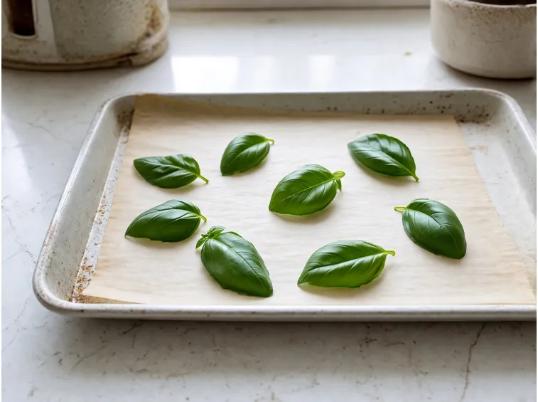 In freezer: foglie intere o cubetti con olio
