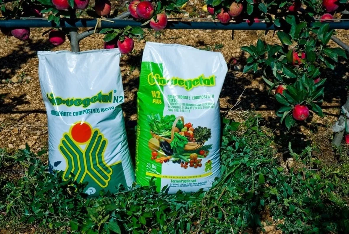 Dettaglio fertilizzante per orto