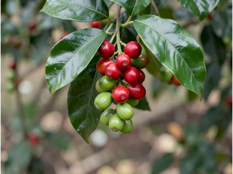 Frutti pianta caffè