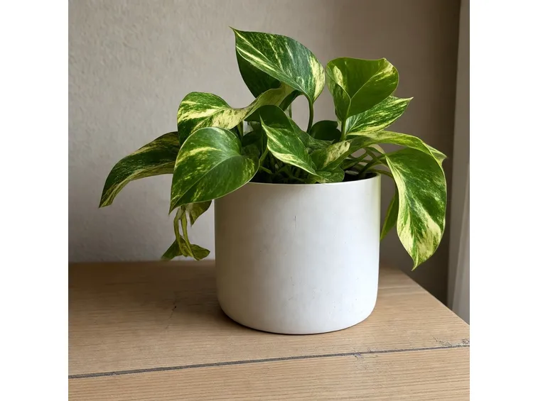 Un esempio di pianta di Pothos da appartamento tenuta in un vaso