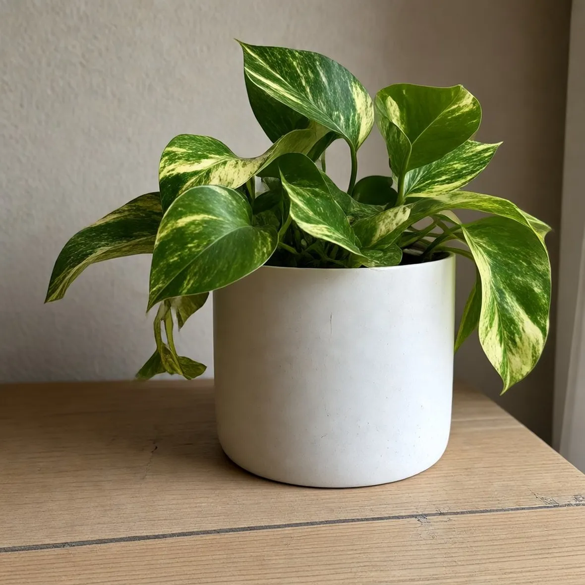 Un esempio di pianta di Pothos da appartamento tenuta in un vaso