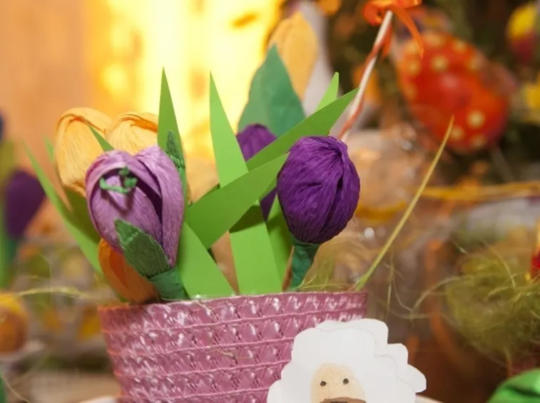composizione fiori finti
