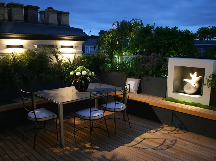 giardino terrazza moderno