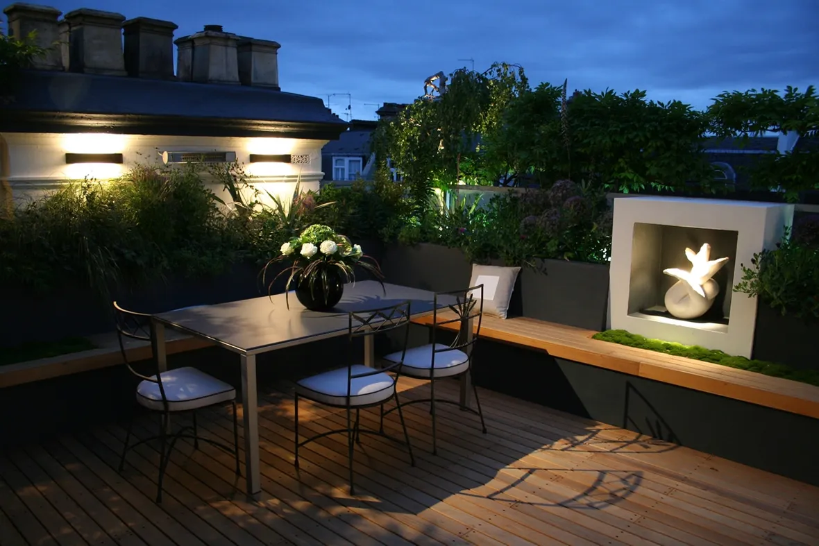 giardino terrazza moderno