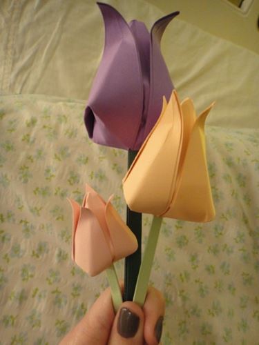 Tulipani fiori facili origami