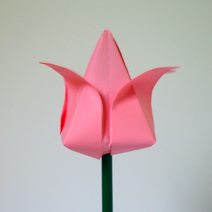 0rigami Fiori.Piegare Un Origami Fiore Di Tulipano Fiori Di Carta Origami